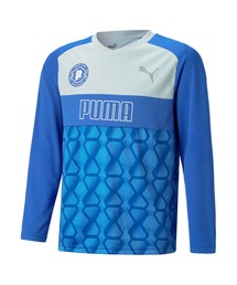 PUMA（プーマ）の「PUMA プーマ キッズ ボーイズ ACTIVE SPORTS ポリ AOP 長袖 Tシャツ 120-160cm（Tシャツ/カットソー）」
