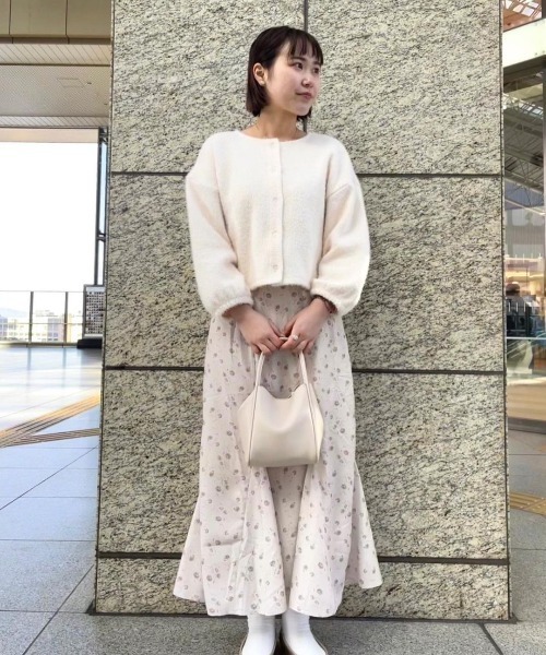 flower（フラワー）の「ラブドフラワースカート（スカート・レディース・アイボリー/ブラウン・FREE）」の21枚目の写真