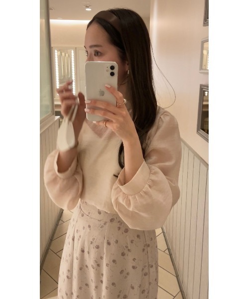 flower（フラワー）の「ラブドフラワースカート（スカート・レディース・アイボリー/ブラウン・FREE）」の16枚目の写真