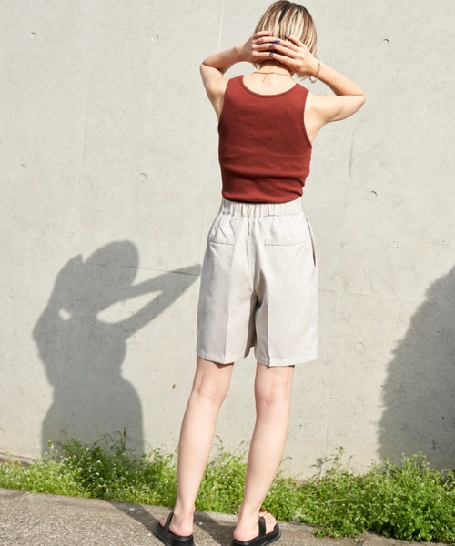 Auntie Rosa Holiday（アンティローザホリデー）の「タックショートパンツ / サイズ展開あり（その他パンツ・レディース・ブラック/ベージュ・MEDIUM/SMALL）」の15枚目の写真