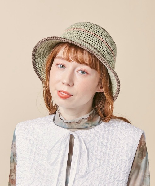 kaorinomori（カオリノモリ）の「kaorinomori ディーハット（ハット・レディース・ピンク/グリーン・M/57.5cm）」の22枚目の写真