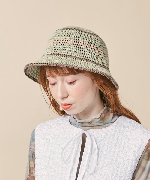 kaorinomori（カオリノモリ）の「kaorinomori ディーハット（ハット・レディース・ピンク/グリーン・M/57.5cm）」の21枚目の写真