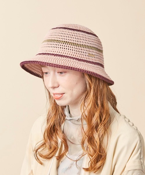 kaorinomori（カオリノモリ）の「kaorinomori ディーハット（ハット・レディース・ピンク/グリーン・M/57.5cm）」の14枚目の写真