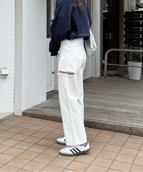 LE MORE(リモア)の「サイドカットハイウエストデニム(デニムパンツ・レディース・ブラック/ライトブルー/ホワイト・S/M)」の21枚目の写真