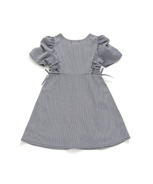 JENNI love（ジェニィラブ）の「ギンガムチェックレースアップワンピ（ワンピース・キッズ・ブラック/サックスブルー/レッド・140cm/160cm/130cm/150cm）」の8枚目の写真