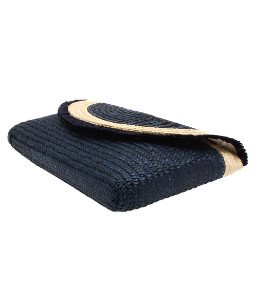 LE TALON(ルタロン)の「◇BERTINI ラフィア カブセ クラッチ(クラッチバッグ・レディース・チャコールグレー/ネイビー/レッド・FREE)」の10枚目の写真