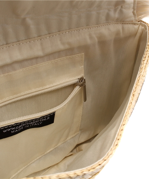 LE TALON(ルタロン)の「◇BERTINI ラフィア カブセ クラッチ(クラッチバッグ・レディース・チャコールグレー/ネイビー/レッド・FREE)」の6枚目の写真