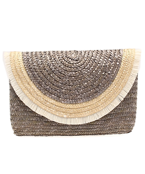 LE TALON(ルタロン)の「◇BERTINI ラフィア カブセ クラッチ(クラッチバッグ・レディース・チャコールグレー/ネイビー/レッド・FREE)」の13枚目の写真