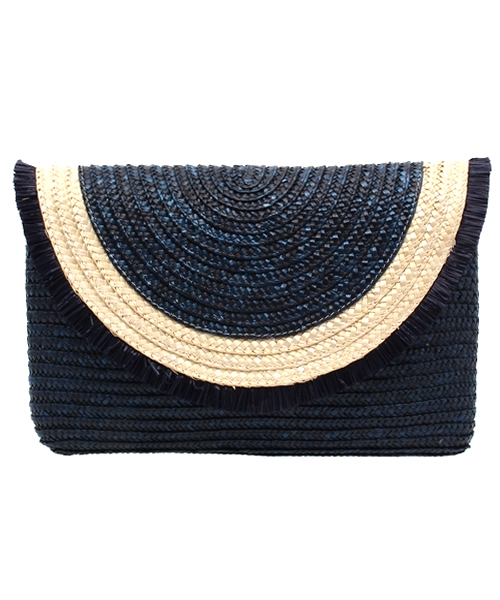 LE TALON(ルタロン)の「◇BERTINI ラフィア カブセ クラッチ(クラッチバッグ・レディース・チャコールグレー/ネイビー/レッド・FREE)」の15枚目の写真