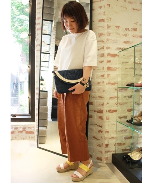 LE TALON(ルタロン)の「◇BERTINI ラフィア カブセ クラッチ(クラッチバッグ・レディース・チャコールグレー/ネイビー/レッド・FREE)」の16枚目の写真