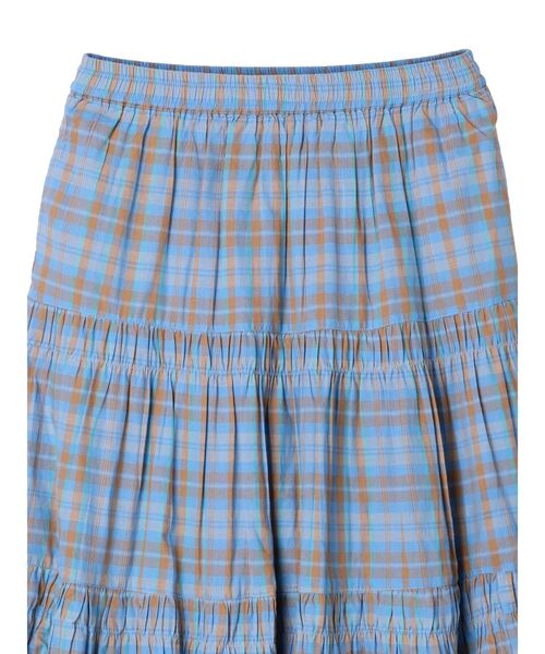 CRAFT STANDARD BOUTIQUE（クラフトスタンダードブティック）の「インドコットン　ティアードスカート（スカート・レディース・グリーン/イエロー/オフホワイト/ブラック/ブルー系その他4・M/L）」の7枚目の写真