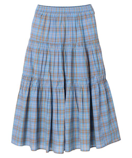 CRAFT STANDARD BOUTIQUE（クラフトスタンダードブティック）の「インドコットン　ティアードスカート（スカート・レディース・グリーン/イエロー/オフホワイト/ブラック/ブルー系その他4・M/L）」の20枚目の写真