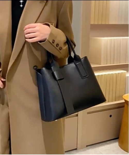 TABI PAL（タビパル）の「ニューデザイン　ショルダーバッグ　ハンドバッグ（ショルダーバッグ・レディース・ベージュ/ブラック/ブルー・FREE）」の2枚目の写真