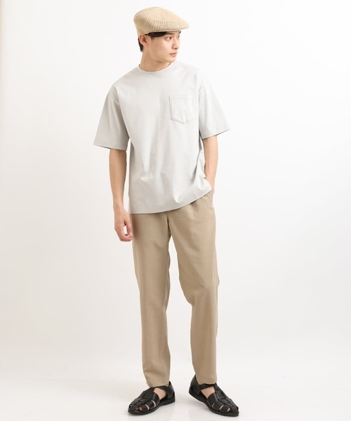 a.v.v（アーヴェヴェ）の「リネンサーモハンチング（ハンチング/ベレー帽・メンズ・ブラック/ベージュ・46）」の7枚目の写真