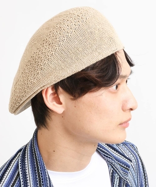 a.v.v（アーヴェヴェ）の「リネンサーモハンチング（ハンチング/ベレー帽・メンズ・ブラック/ベージュ・46）」の15枚目の写真