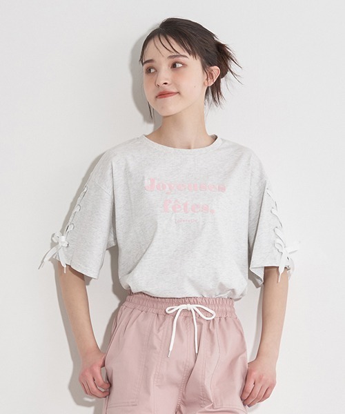 セール】レースアップ半T（Tシャツ/カットソー）｜LOVETOXIC