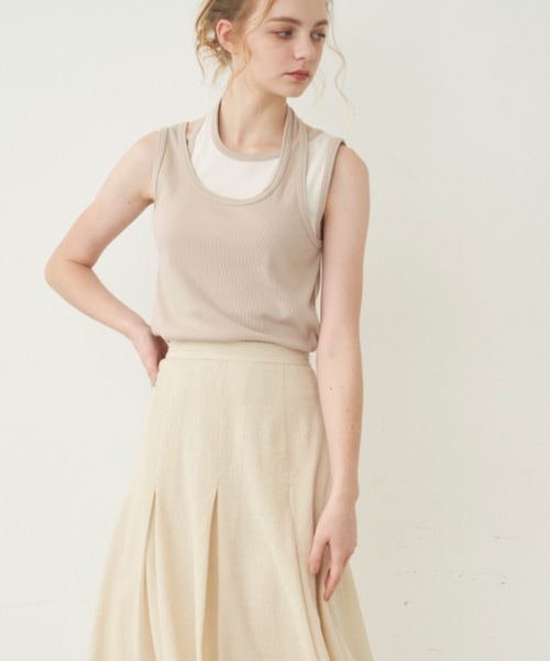 idem（イデム）の「asymmetry bicolor tank top/アシンメトリー配色 