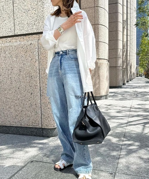 Re:EDIT（リエディ）の「[神山まりあさん着用]クルーネックリブタンクトップ（タンクトップ・レディース・ブラック/ベージュ/オフホワイト/モカ・LARGE/MEDIUM）」の9枚目の写真