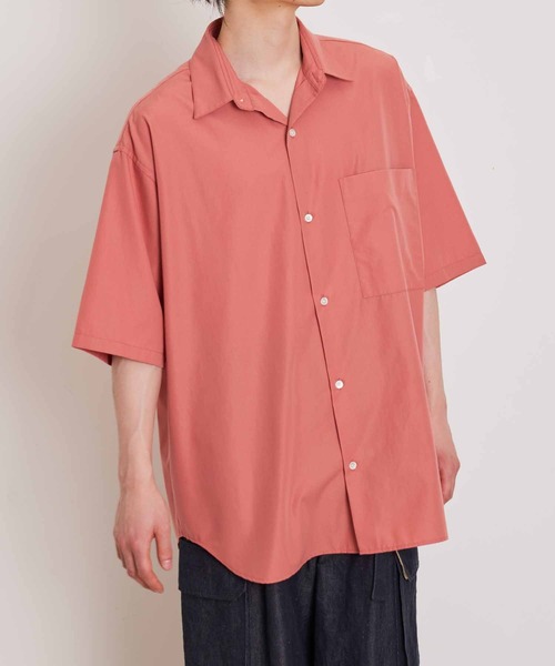 ADAM ET ROPE'(アダムエロペ)の「サスティナブル ブロード ビッグシルエット レギュラーカラー ショートスリーブ シャツ / サスティナブル(シャツ/ブラウス・メンズ・ダークラベンダー/ベージュ系その他2/ピンク系その他2・L/M)」の21枚目の写真