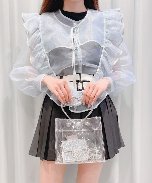 lilLilly(リルリリー)の「ハートハンドルPVCスクエアミニバッグ(ハンドバッグ・レディース・マルチ/クリア/ピンク・FREE)」の22枚目の写真