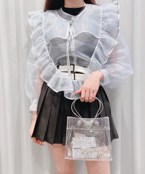 lilLilly(リルリリー)の「ハートハンドルPVCスクエアミニバッグ(ハンドバッグ・レディース・マルチ/クリア/ピンク・FREE)」の17枚目の写真