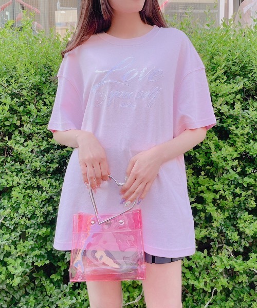 lilLilly(リルリリー)の「ハートハンドルPVCスクエアミニバッグ(ハンドバッグ・レディース・マルチ/クリア/ピンク・FREE)」の16枚目の写真