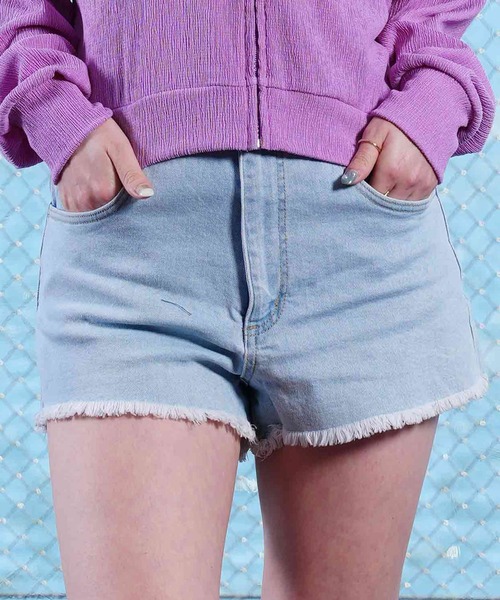 LAETITIA/レリッタ 水陸両用/ダメージ加工/デニムショートパンツ