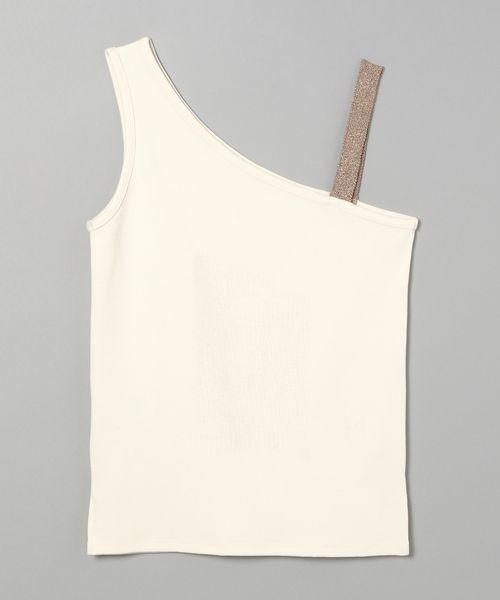 JEANASIS（ジーナシス）の「アシメラメストラップリブタンク/198067（タンクトップ・レディース・ホワイト系その他/ブラック系その他・FREE）」の10枚目の写真