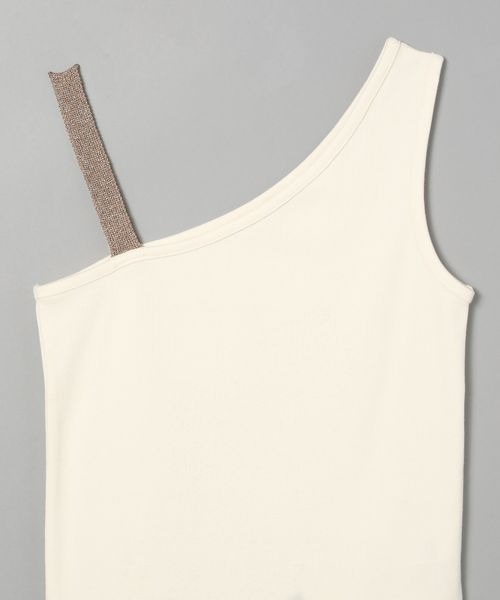 JEANASIS（ジーナシス）の「アシメラメストラップリブタンク/198067（タンクトップ・レディース・ホワイト系その他/ブラック系その他・FREE）」の11枚目の写真