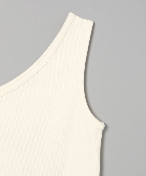 JEANASIS（ジーナシス）の「アシメラメストラップリブタンク/198067（タンクトップ・レディース・ホワイト系その他/ブラック系その他・FREE）」の13枚目の写真