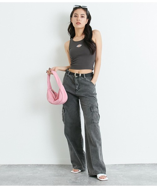 Dickies(ディッキーズ)の「別注Dickiesロゴタンクトップ(タンクトップ・レディース・ダークグレー/グリーン/ホワイト/ブラック・FREE)」の10枚目の写真