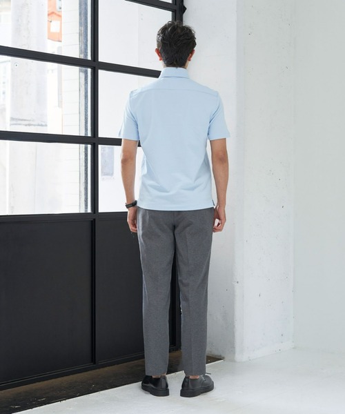 Pitta Re:)(ピッタリ)の「ビズポロ スキッパーボタンダウン 半袖ビジネスポロシャツ(ポロシャツ・メンズ・サックスブルー・S/M/L/LL)」の8枚目の写真