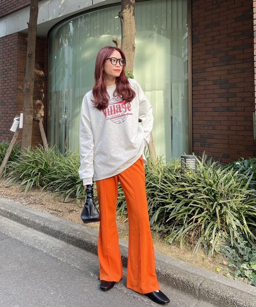 Eglly（エグリー）の「Village ロンT（Tシャツ/カットソー・レディース・グレー/ホワイト/イエロー・FREE）」の12枚目の写真