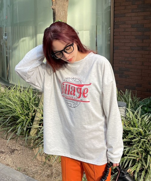 Eglly（エグリー）の「Village ロンT（Tシャツ/カットソー・レディース・グレー/ホワイト/イエロー・FREE）」の16枚目の写真