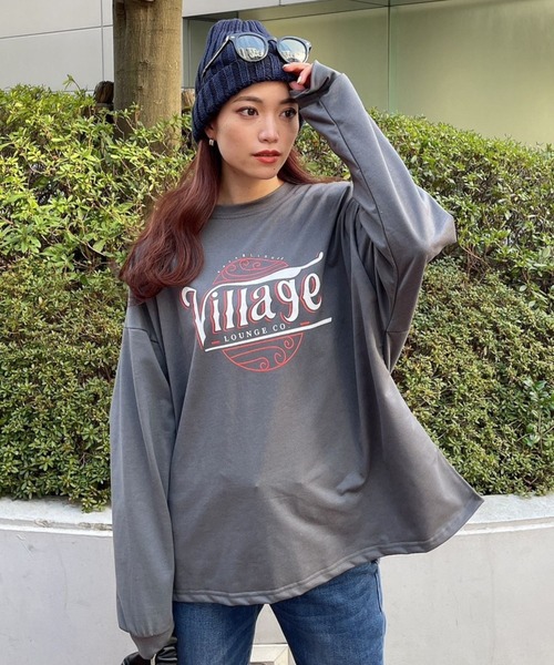 Eglly（エグリー）の「Village ロンT（Tシャツ/カットソー・レディース・グレー/ホワイト/イエロー・FREE）」の13枚目の写真