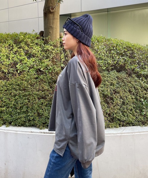 Eglly（エグリー）の「Village ロンT（Tシャツ/カットソー・レディース・グレー/ホワイト/イエロー・FREE）」の15枚目の写真