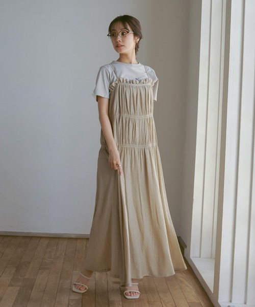 N WITH.（エヌウィズ）の「レタードTシャツ（Tシャツ/カットソー・レディース・ライトベージュ/グレー/ホワイト・FREE）」の12枚目の写真