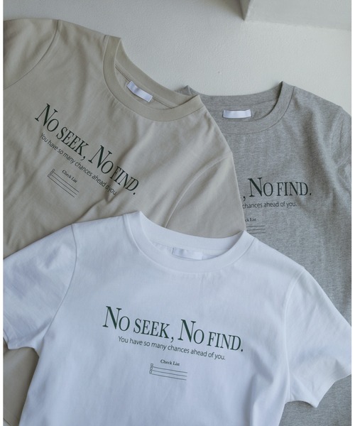 N WITH.（エヌウィズ）の「レタードTシャツ（Tシャツ/カットソー・レディース・ライトベージュ/グレー/ホワイト・FREE）」の10枚目の写真