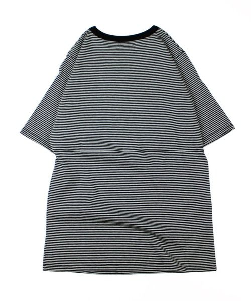 A.U.G. relaxing(オーグリラクシング)の「A.U.G. relaxing キルト 40/2 天竺 ボーダー Tee (MADE IN JAPAN)(Tシャツ/カットソー・レディース・ライトブルー/ブラック×ホワイト/チャコールグレー×ブラック/パープル・FREE)」の21枚目の写真