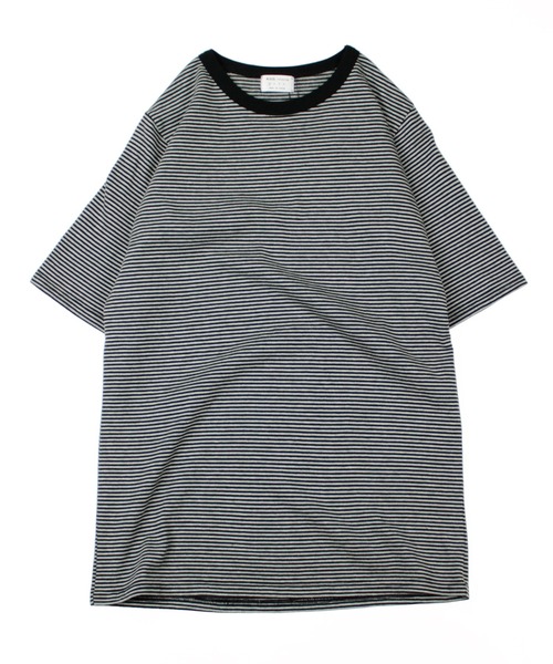 A.U.G. relaxing(オーグリラクシング)の「A.U.G. relaxing キルト 40/2 天竺 ボーダー Tee (MADE IN JAPAN)(Tシャツ/カットソー・レディース・ライトブルー/ブラック×ホワイト/チャコールグレー×ブラック/パープル・FREE)」の14枚目の写真