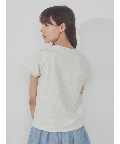 merry jenny（メリージェニー）の「merry jenny embroidery tee（Tシャツ/カットソー・レディース・オフホワイト/ピンク/グレー・FREE）」の8枚目の写真