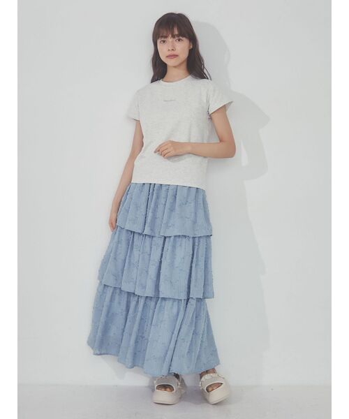 merry jenny（メリージェニー）の「merry jenny embroidery tee（Tシャツ/カットソー・レディース・オフホワイト/ピンク/グレー・FREE）」の10枚目の写真