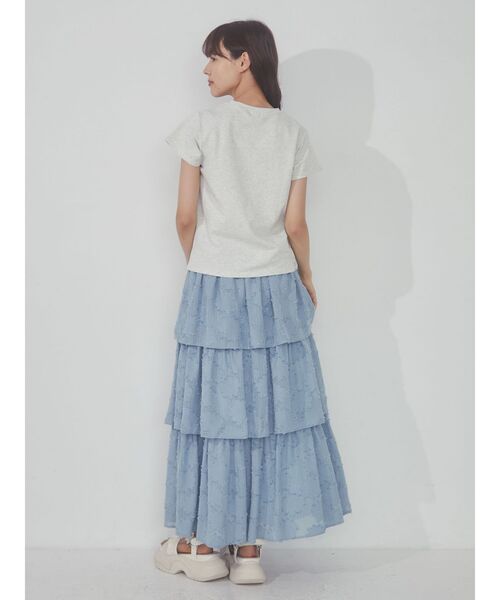 merry jenny（メリージェニー）の「merry jenny embroidery tee（Tシャツ/カットソー・レディース・オフホワイト/ピンク/グレー・FREE）」の12枚目の写真