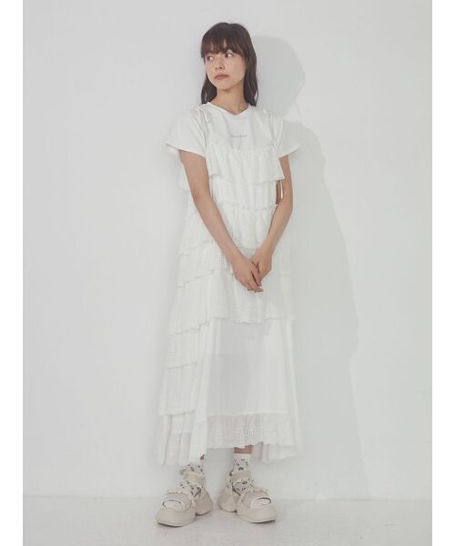 merry jenny（メリージェニー）の「merry jenny embroidery tee（Tシャツ/カットソー・レディース・オフホワイト/ピンク/グレー・FREE）」の17枚目の写真