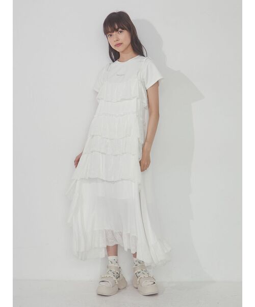 merry jenny（メリージェニー）の「merry jenny embroidery tee（Tシャツ/カットソー・レディース・オフホワイト/ピンク/グレー・FREE）」の18枚目の写真