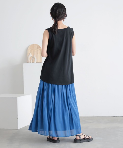 n'OrLABEL（ノアールレーベル）の「透かし編みニット×タンク2点セット（ニット/セーター・レディース・ベージュ/チャコール/グリーン・1/2）」の13枚目の写真