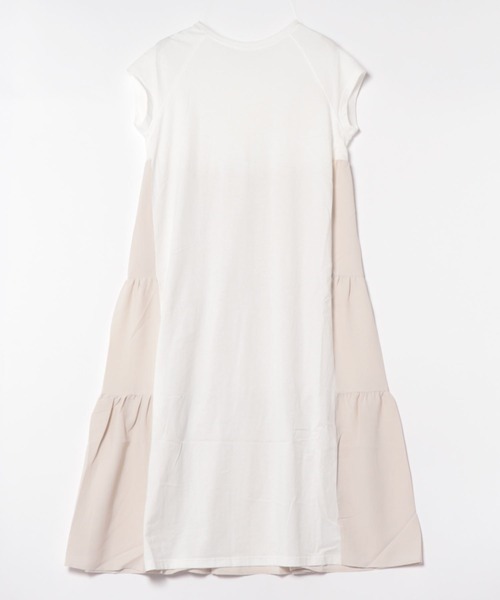 saloon（サルーン）の「SALOON(サルーン)/ティアードTシャツワンピース【手洗い可】ロング丈（ワンピース・レディース・ホワイト/ブラック/ベージュ/カーキ/ブルー/オレンジ・FREE）」の15枚目の写真