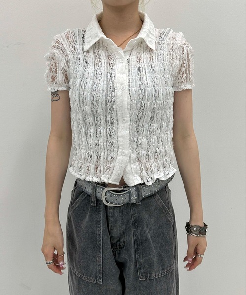 sedacle(セダクル)の「【SDG】race tops(シャツ/ブラウス・レディース・オフホワイト・FREE)」の5枚目の写真