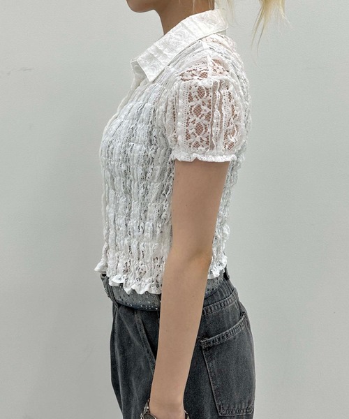 sedacle(セダクル)の「【SDG】race tops(シャツ/ブラウス・レディース・オフホワイト・FREE)」の4枚目の写真