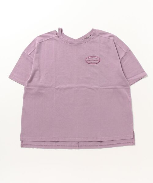 AVIREX（アヴィレックス）の「OPEN NECK T-SHIRT/ オープンネックTシャツ（Tシャツ/カットソー・レディース・ラベンダー/ブラック・F）」の14枚目の写真